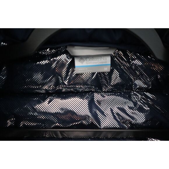 Columbia WO1111-467 Mens Sz M Navy Blue Powder Lite Omni-Heat Puffer Jacket - Picture 3 of 15